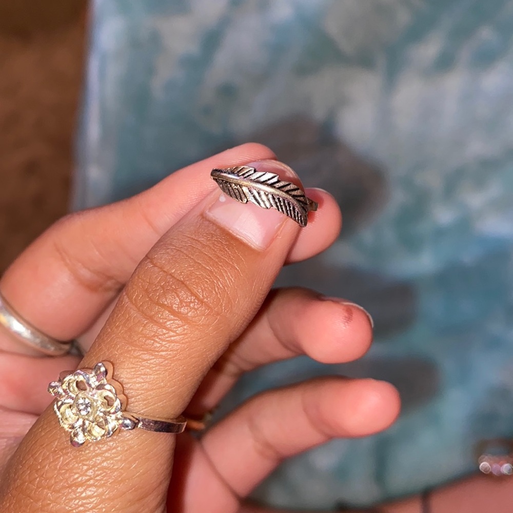 Silver Leaf Ring